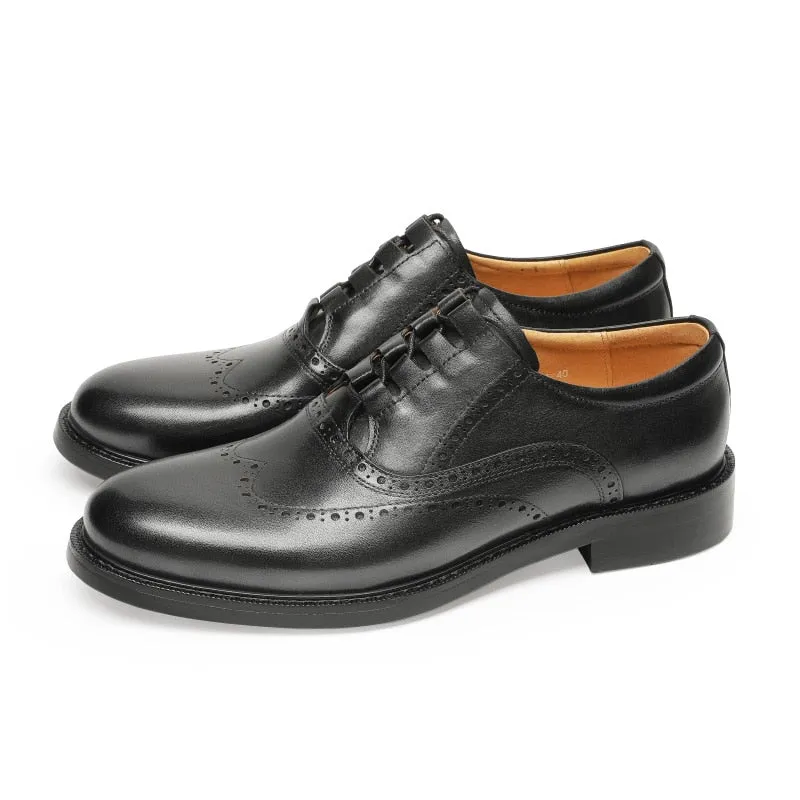 LuxeLeather Exotic Oxford Dress Shoes