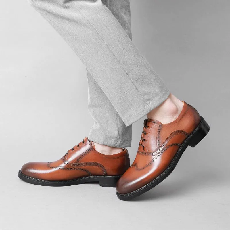 LuxeLeather Exotic Oxford Dress Shoes