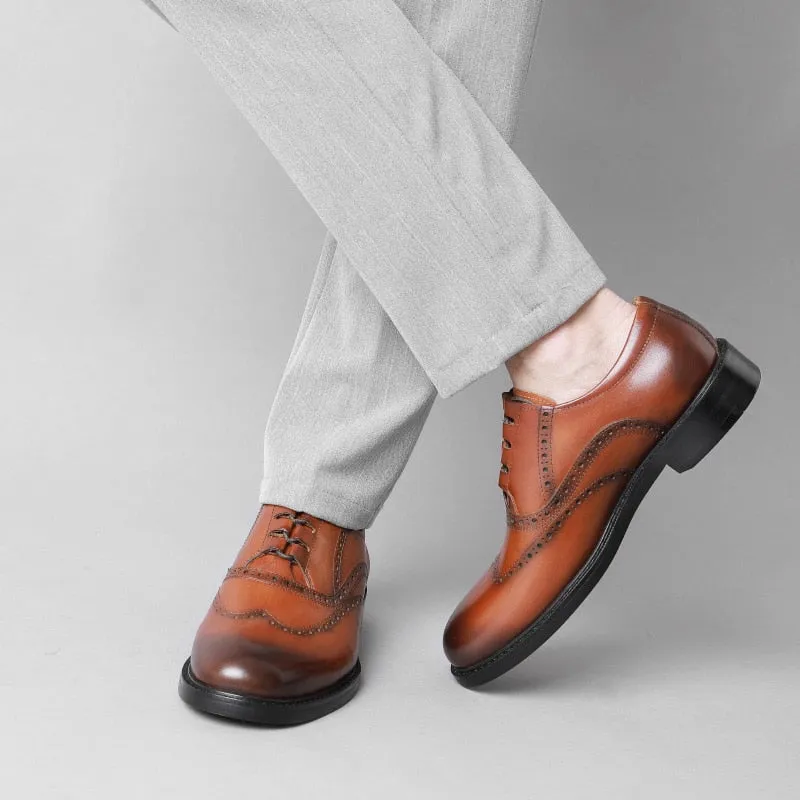 LuxeLeather Exotic Oxford Dress Shoes