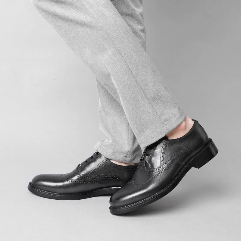 LuxeLeather Exotic Oxford Dress Shoes