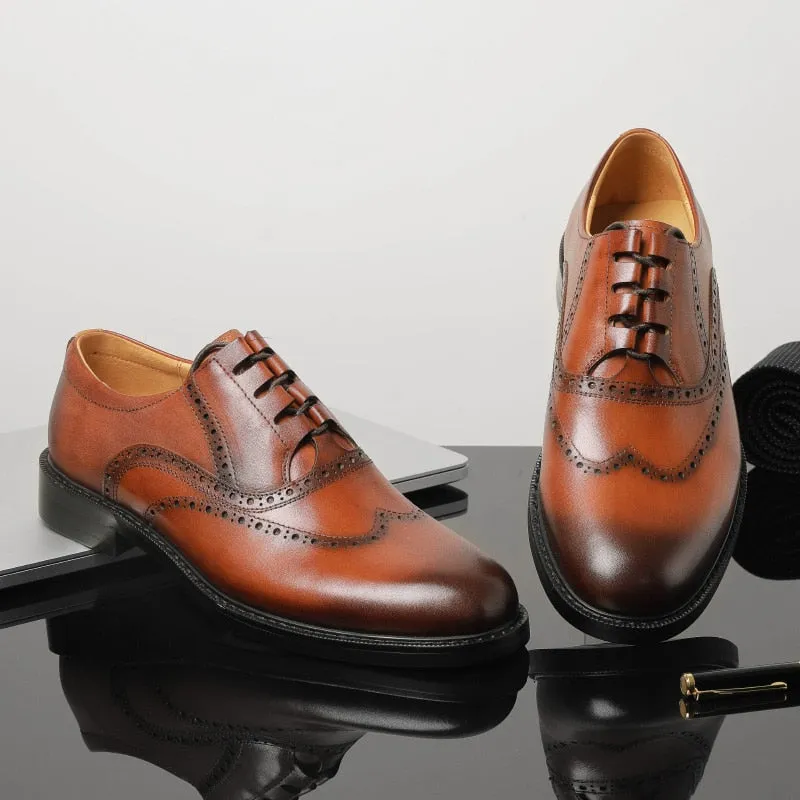 LuxeLeather Exotic Oxford Dress Shoes