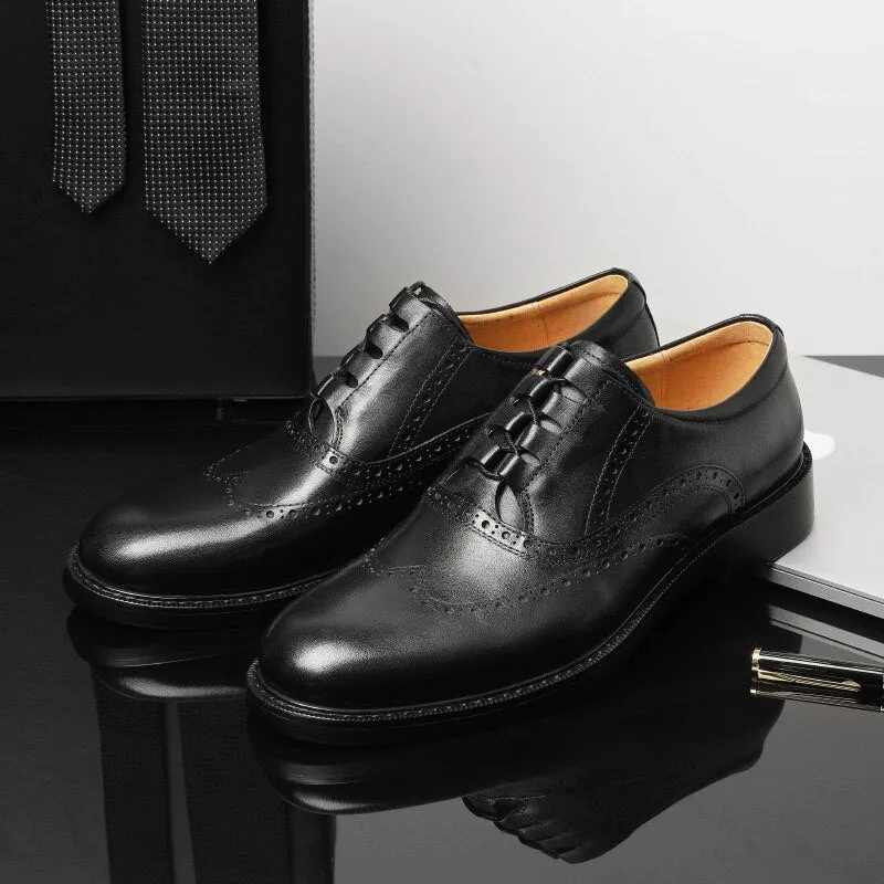 LuxeLeather Exotic Oxford Dress Shoes