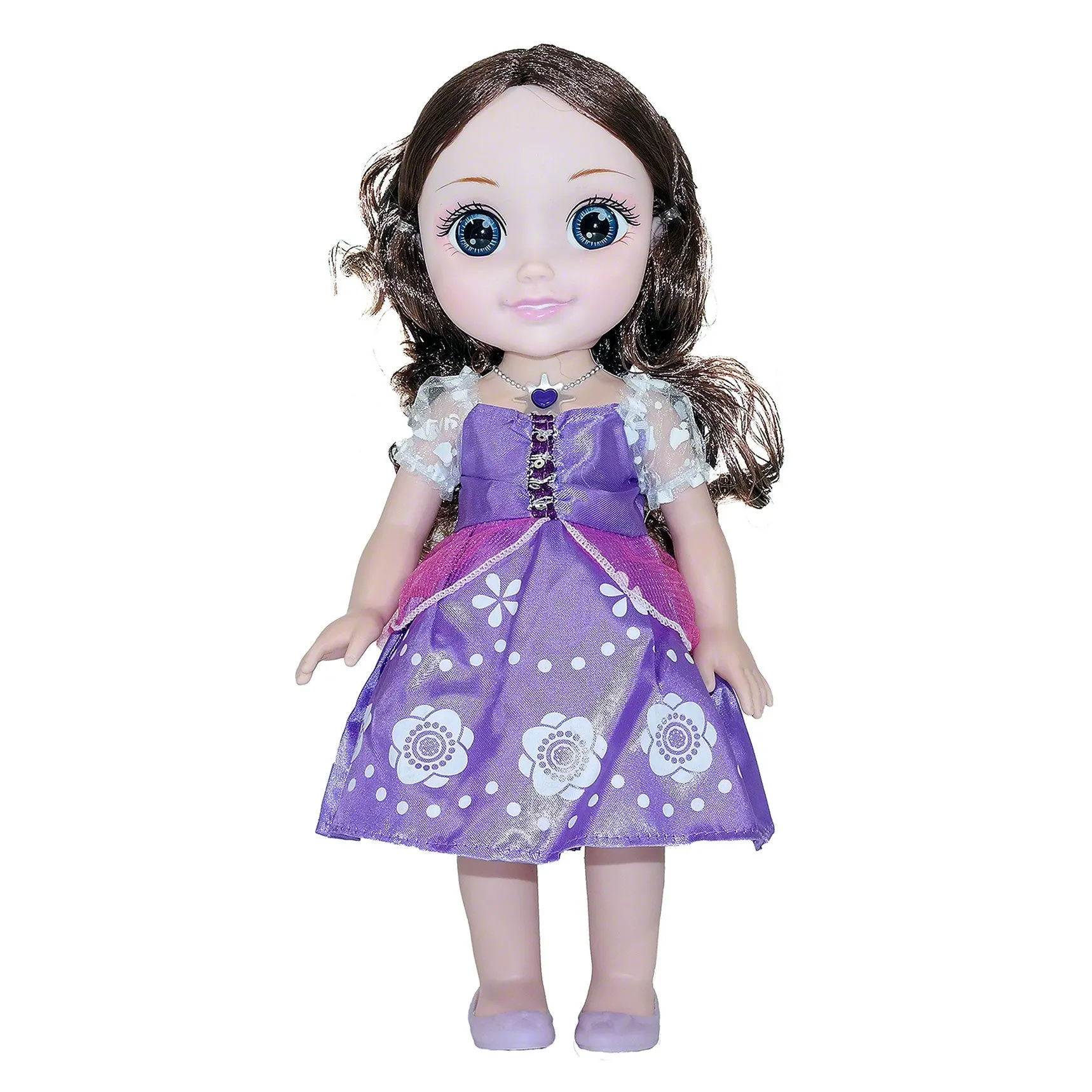 Magic Princess Talking Interactive Play Doll With Carrying Case And Accessories  | Brown Hair