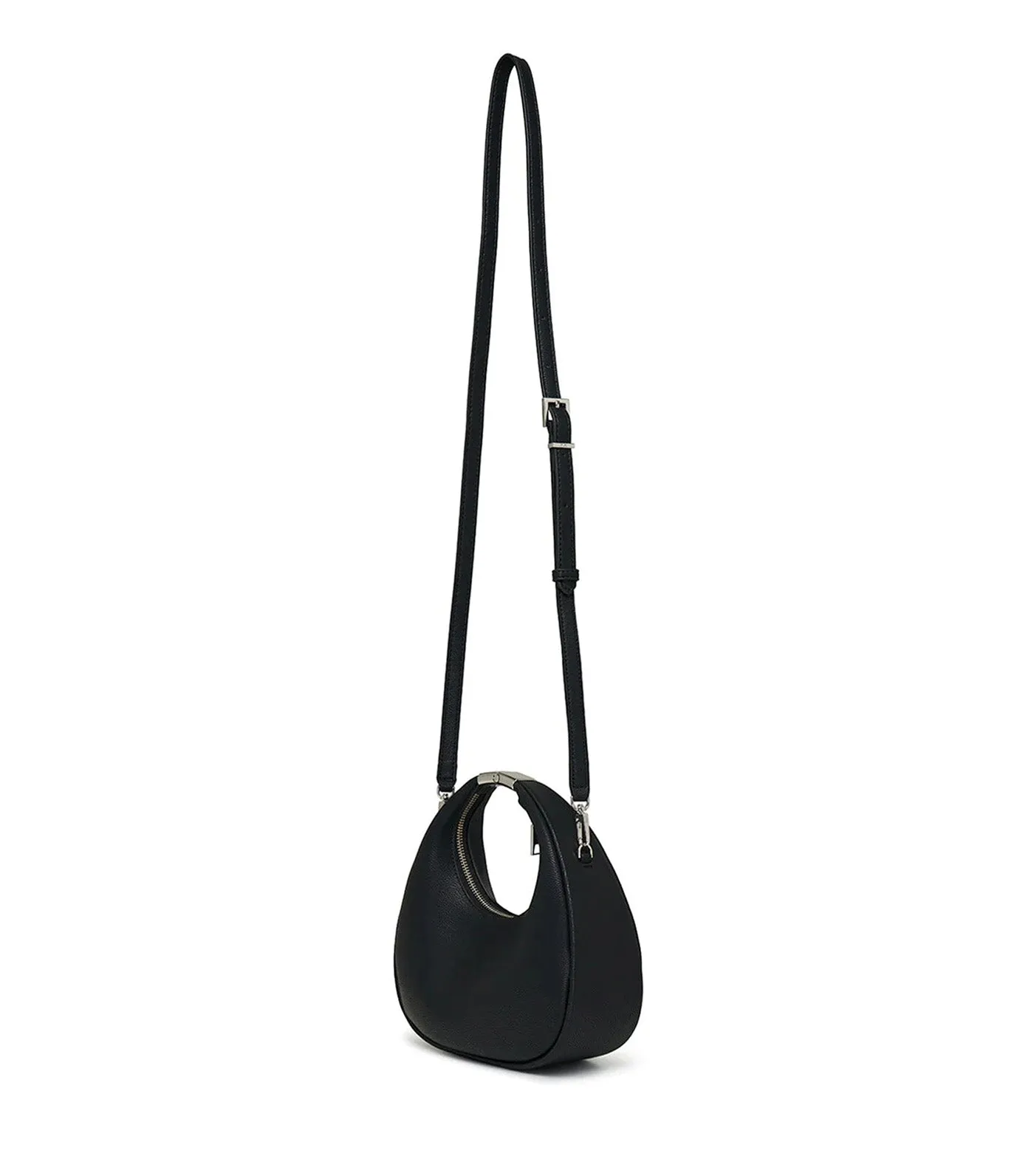 Margot Crecent Crossbody Black/Silver