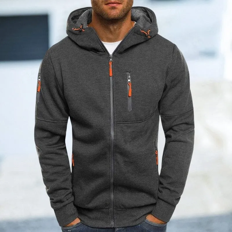 Mens Full-Zip Hooded Fleece Sweatshirt