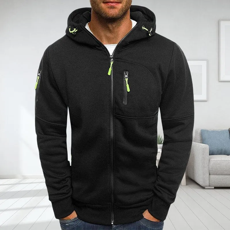 Mens Full-Zip Hooded Fleece Sweatshirt