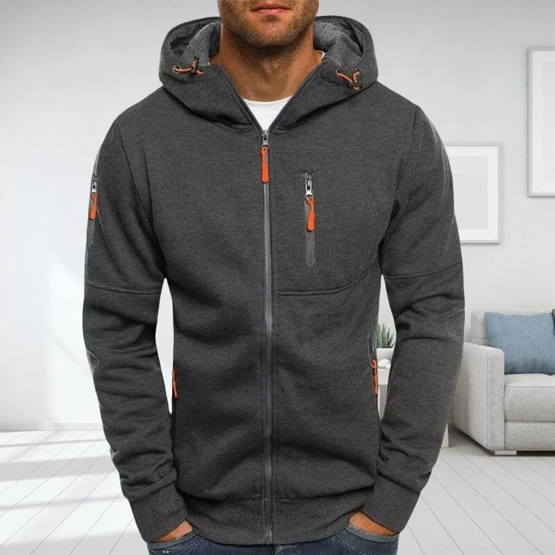 Mens Full-Zip Hooded Fleece Sweatshirt