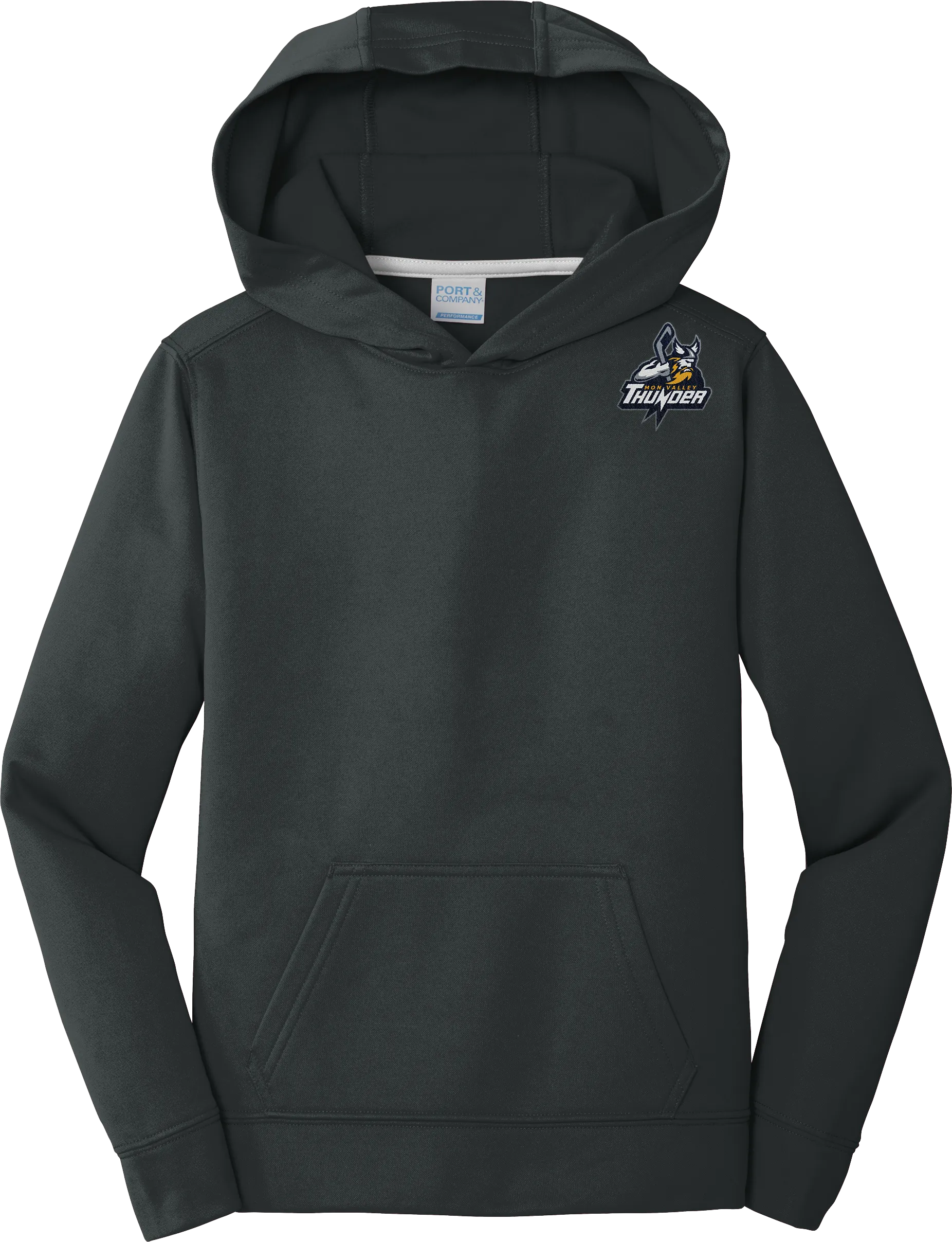 Mon Valley Thunder Youth Performance Fleece Pullover Hooded Sweatshirt