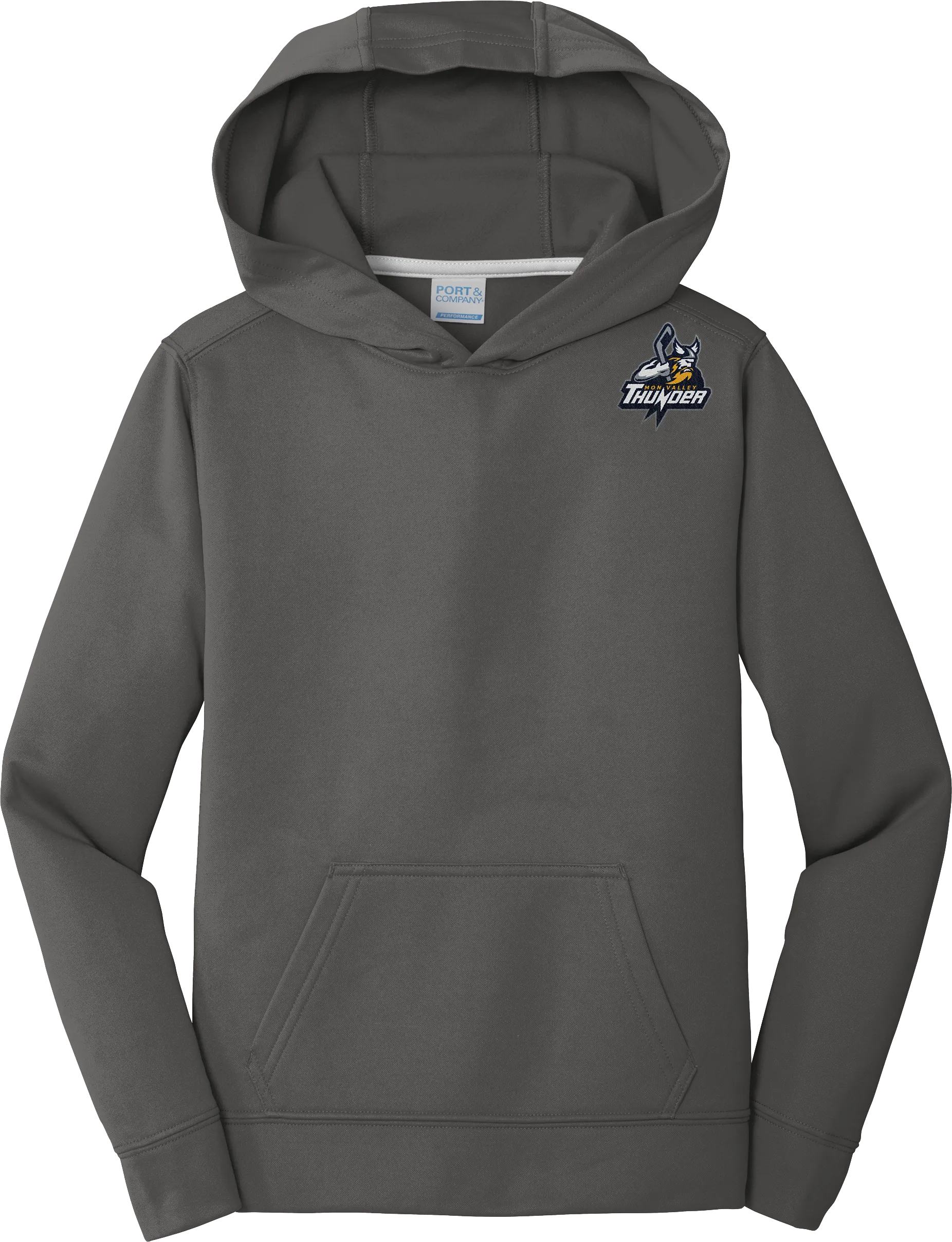 Mon Valley Thunder Youth Performance Fleece Pullover Hooded Sweatshirt