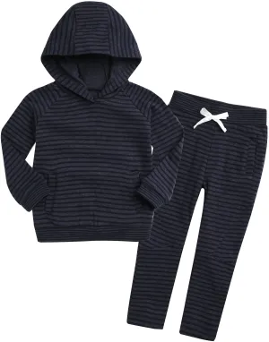 Navy Bold Bengdi Hoodie & Pants Set