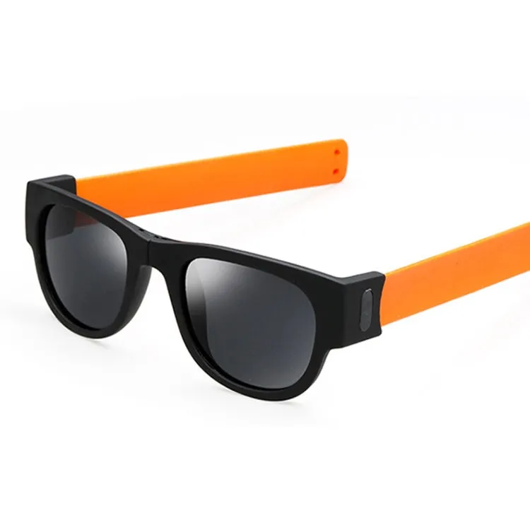 New Fashion Crimp Folding Mirror Pops Polarized Sunglasses Casual UV400 Protection Glasses for Men / Women(Orange)