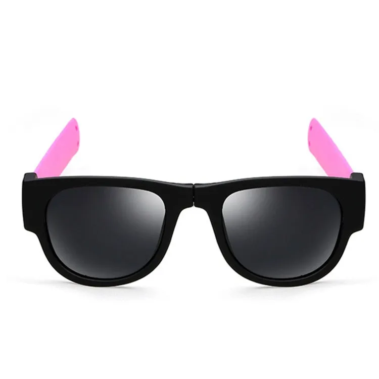 New Fashion Crimp Folding Mirror Pops Polarized Sunglasses Casual UV400 Protection Glasses for Men / Women(Pink)