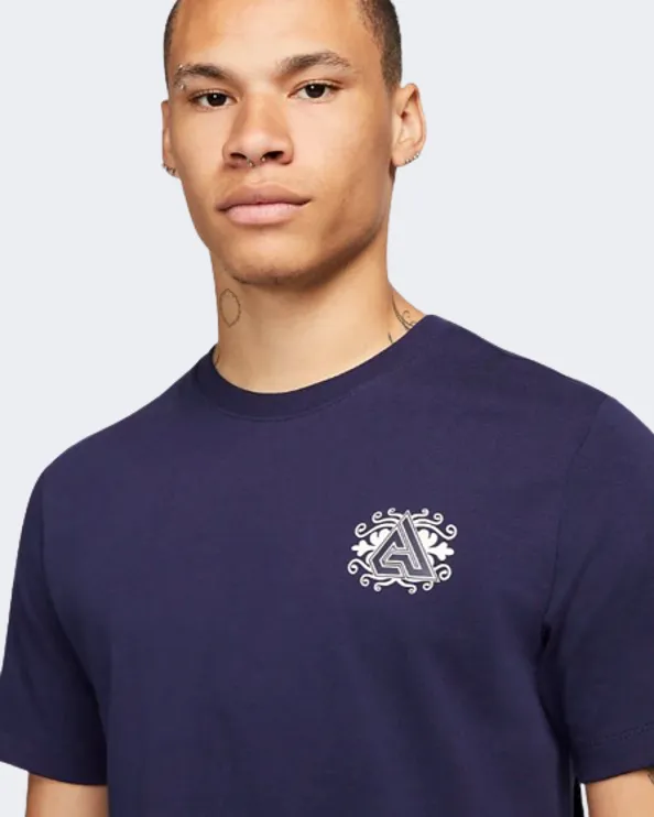 Nike Giannis Men Basketball T-Shirt Dark Blue Dr7619-498