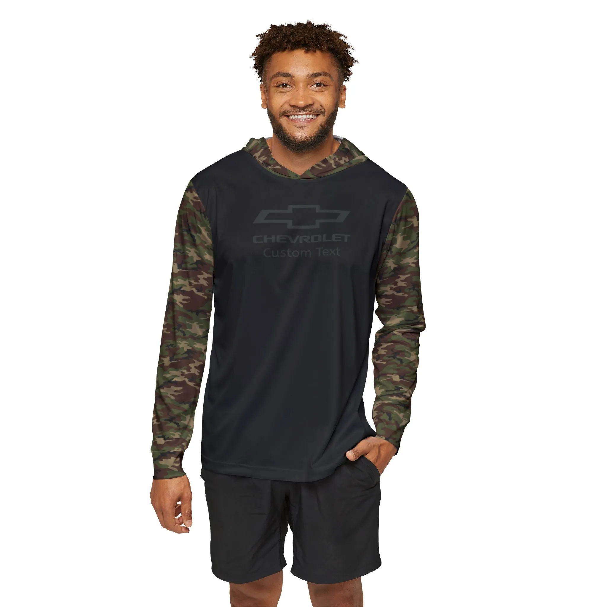 Personalized GM Chevrolet Bowtie Men's Basic Camo Sports Warmup Hoodie