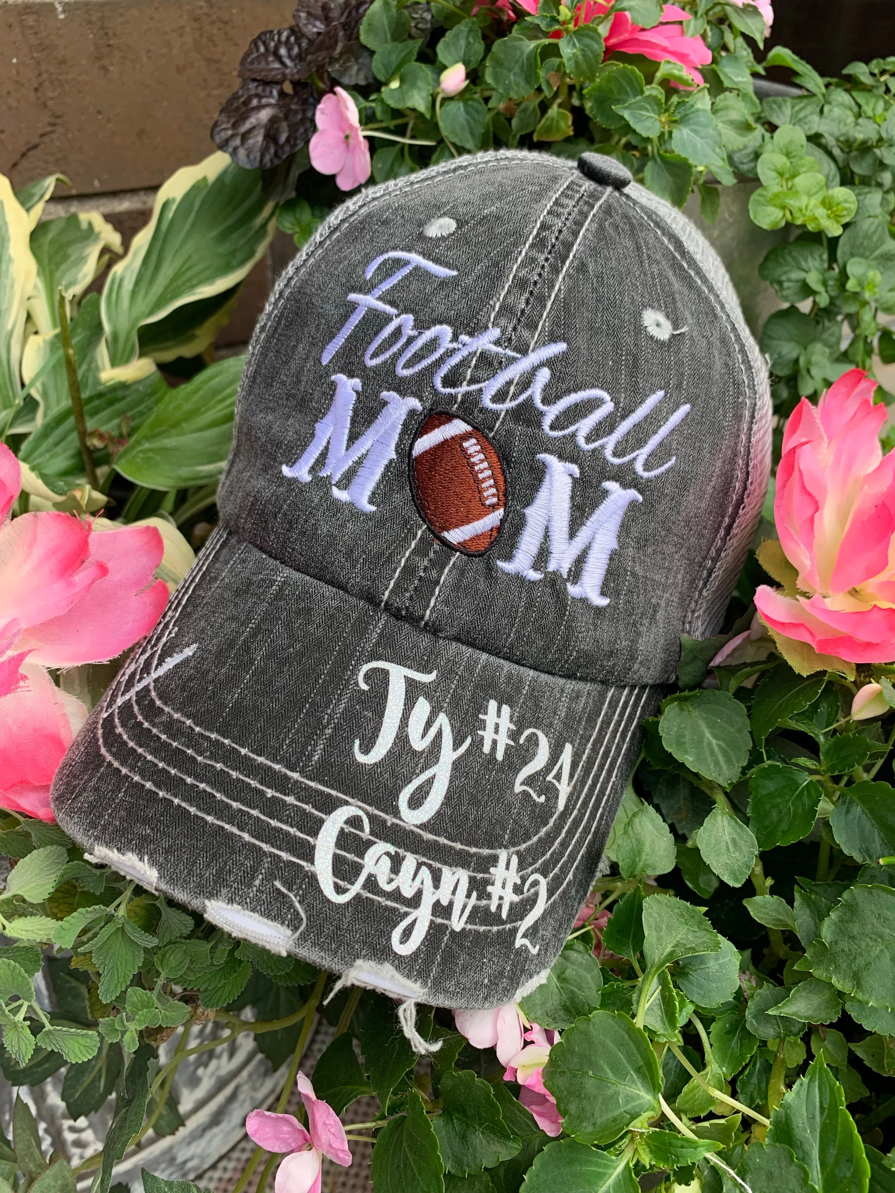 Personalized Mom hats Baseball mom Embroidered womens distressed trucker cap Sports