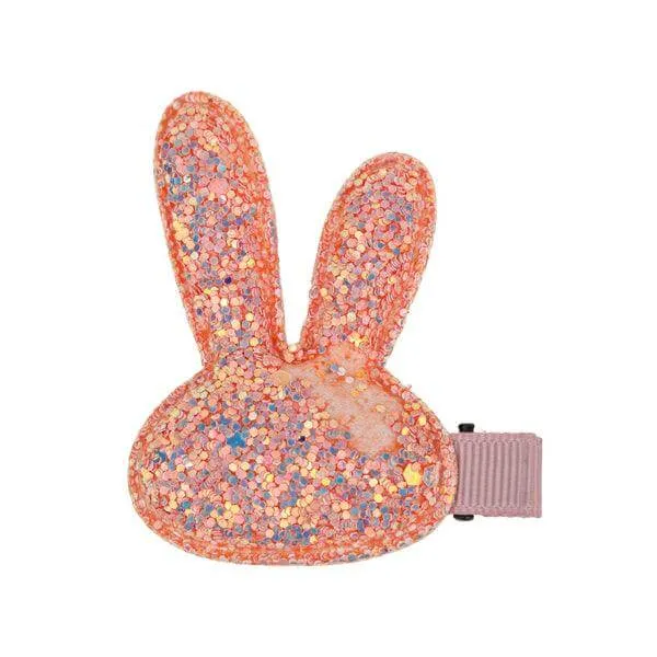 PINK GLITER RABBIT HAIR CLIP FOR GIRLS