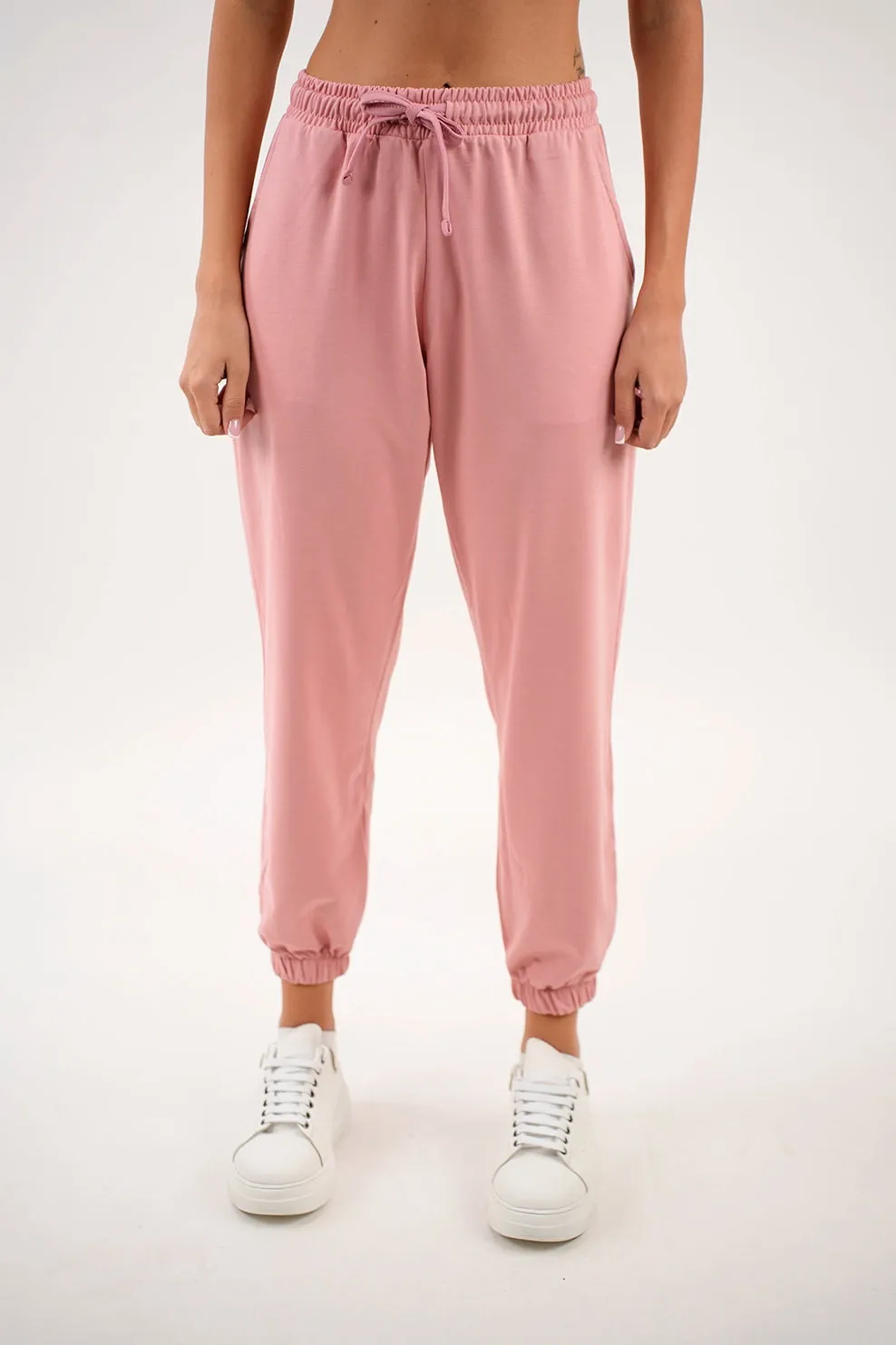 Pink Tight Leg Sweatpants