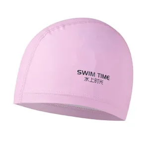 PU Coated Waterproof Enlarged Swimming Cap for Adult Men and Women(Pink)