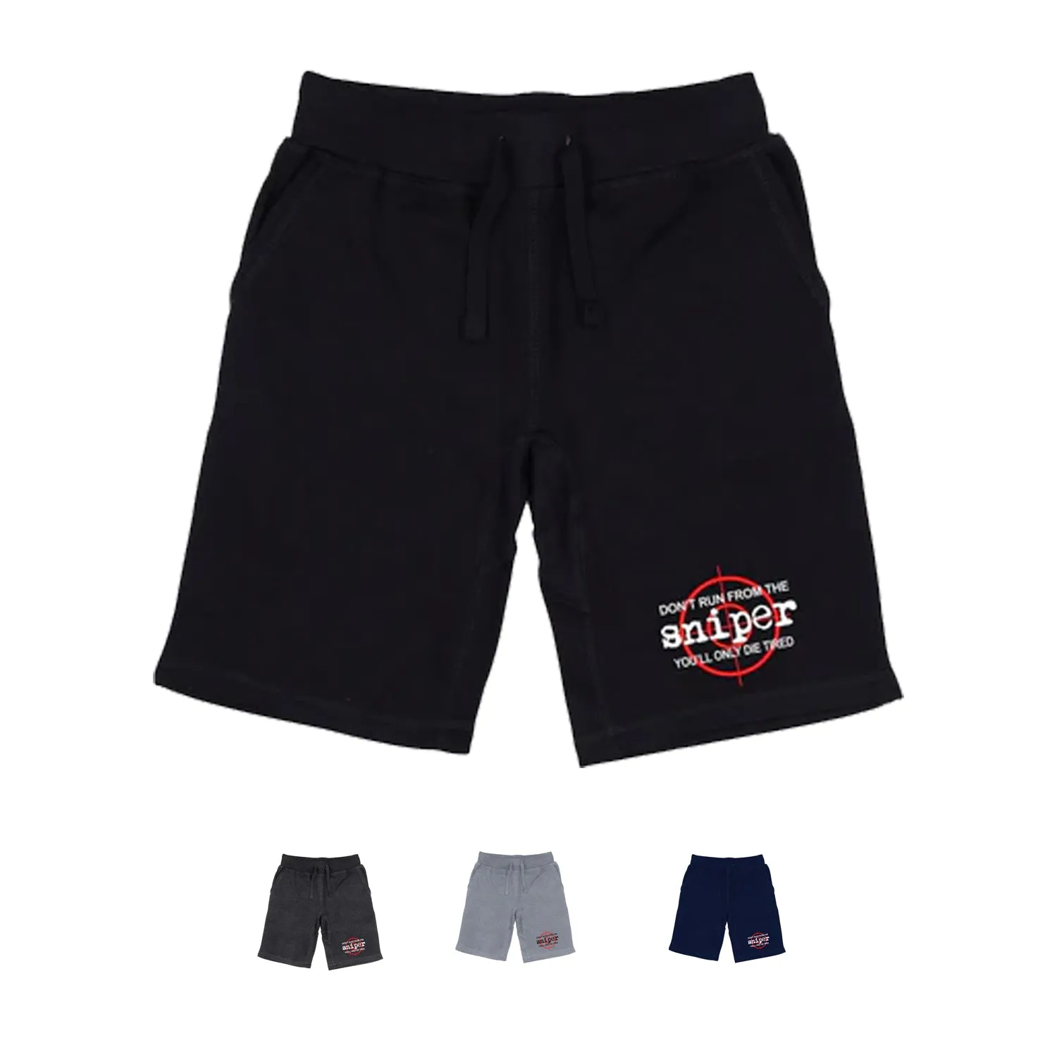 RAPDOM TS6 Fleece Gym Shorts Military Sniper Scope