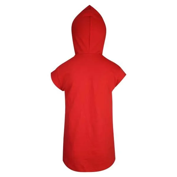 RED HOODED SMALL GIRLS DRESS