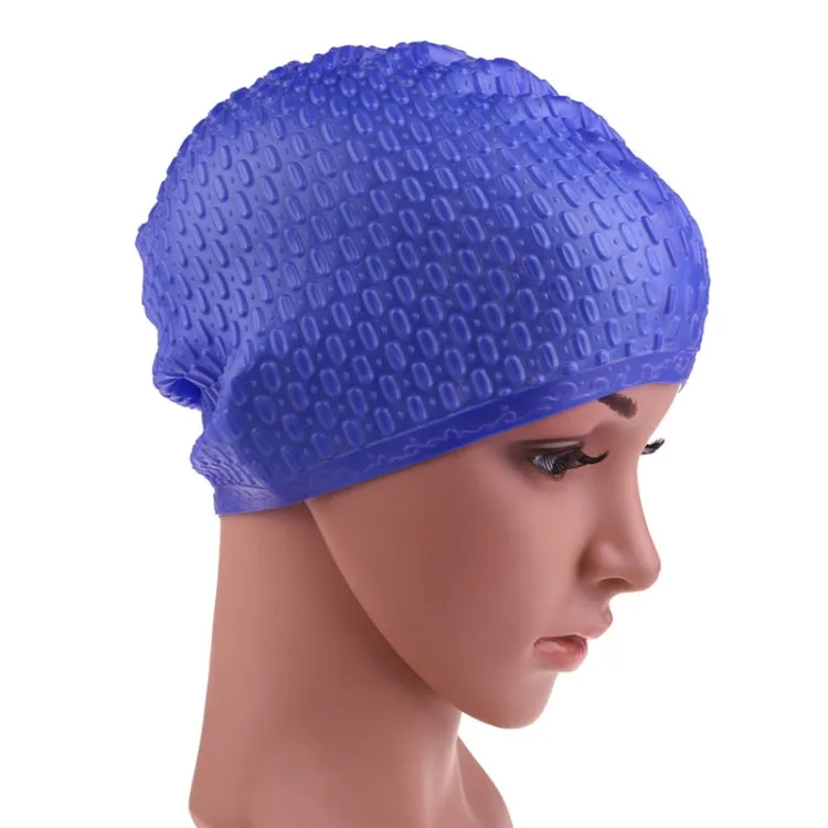 Silicone Waterproof Swimming Caps Protect Ears Long Hair Sports Swimming Cap for Adults