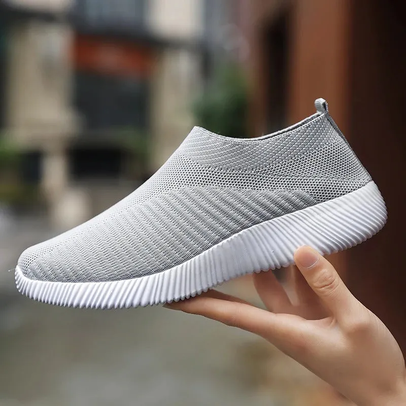 Slip-on Mesh Fabric Ergonomic Outdoor Sneakers for Women