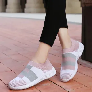 Slip-on Mesh Fabric Ergonomic Outdoor Sneakers for Women