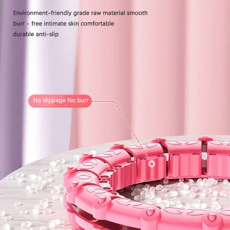 Smart Thin Waist Ring Women Will Not Fall Off Detachable Abdominal Ring Fitness Equipment, Size: 21 Knots(Coral Pink)