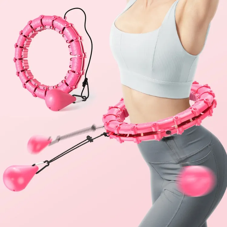 Smart Thin Waist Ring Women Will Not Fall Off Detachable Abdominal Ring Fitness Equipment, Size: 21 Knots(Coral Pink)