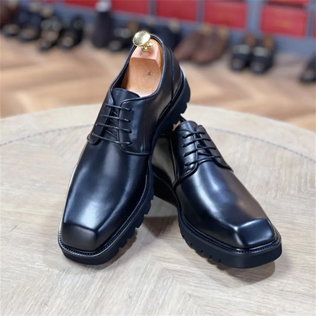 Sophisticated Square-Toe Men's Dress Shoes