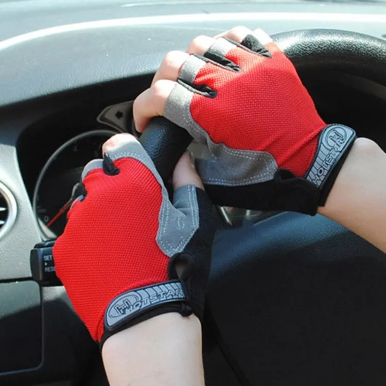 Summer Men Women Fitness Gloves Gym Weight Lifting Cycling Yoga Training Thin Breathable Antiskid Half Finger Gloves, Size:XL(Gray)