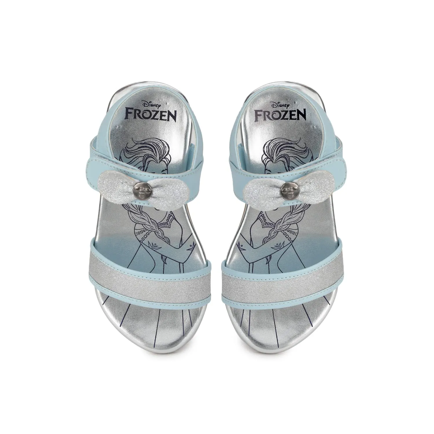 toothless Disney Frozen Kids Girls Blue/Silver Fashion Sandals(FZPGFS4247-8-9Y)