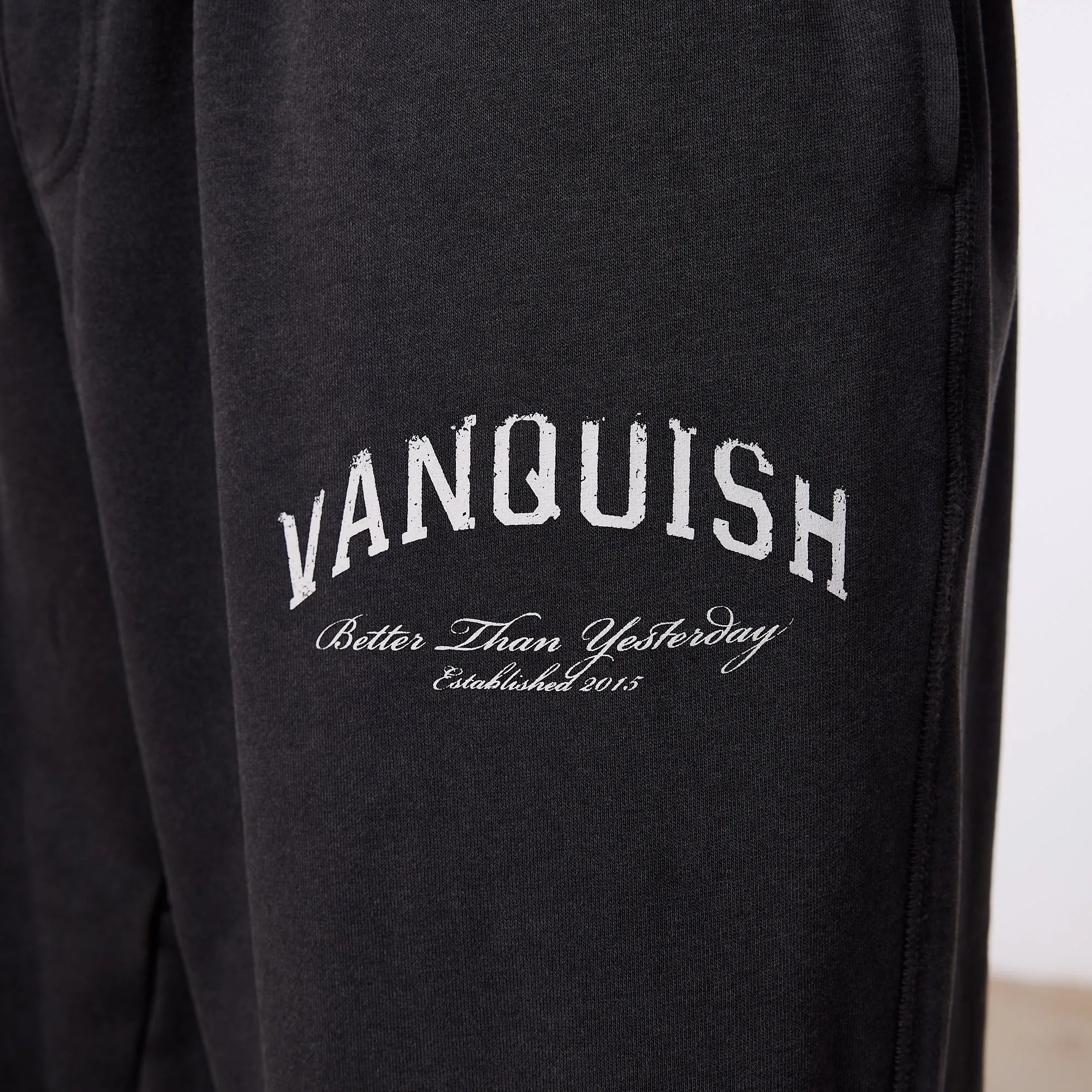 Vanquish Better Than Yesterday Washed Black Oversized Sweatpants