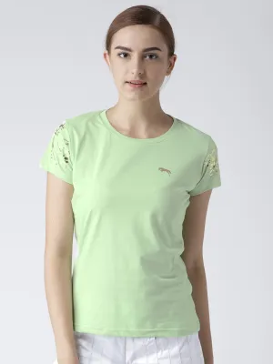 Women Green Casual T-shirt