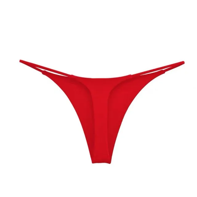 Women Panties T-back Thong Low Waist Bikini Underwear G-String Underpants Lingerie Sports Briefs