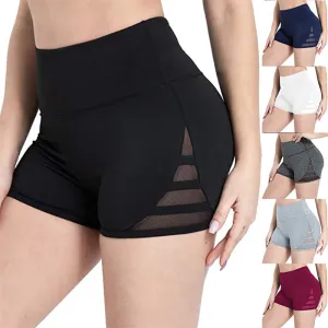 Women Sexy Skinny High-waist Hip Stretch Yoga Fitness Shorts