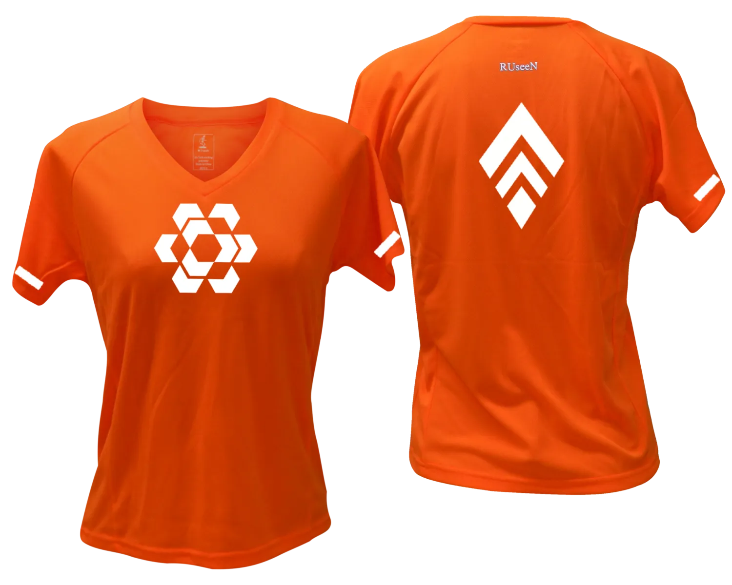 Women's Reflective Short Sleeve Shirt - Diamond Hexagon Combo