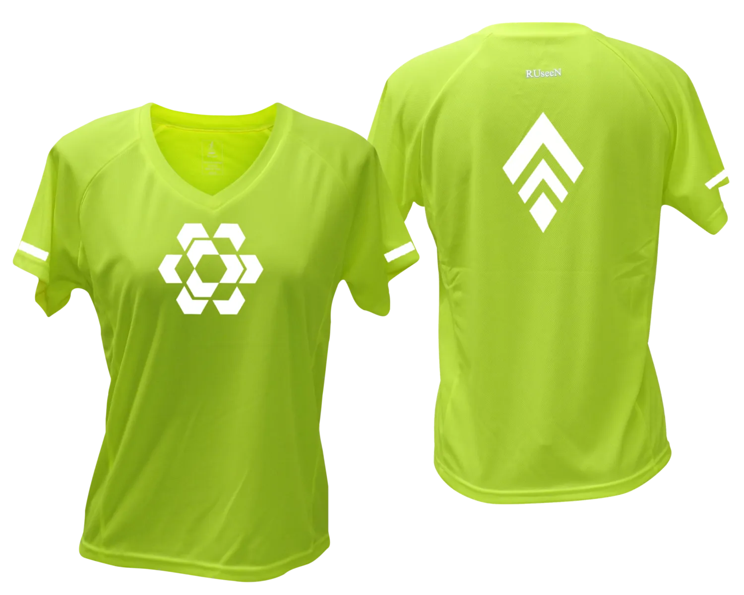 Women's Reflective Short Sleeve Shirt - Diamond Hexagon Combo