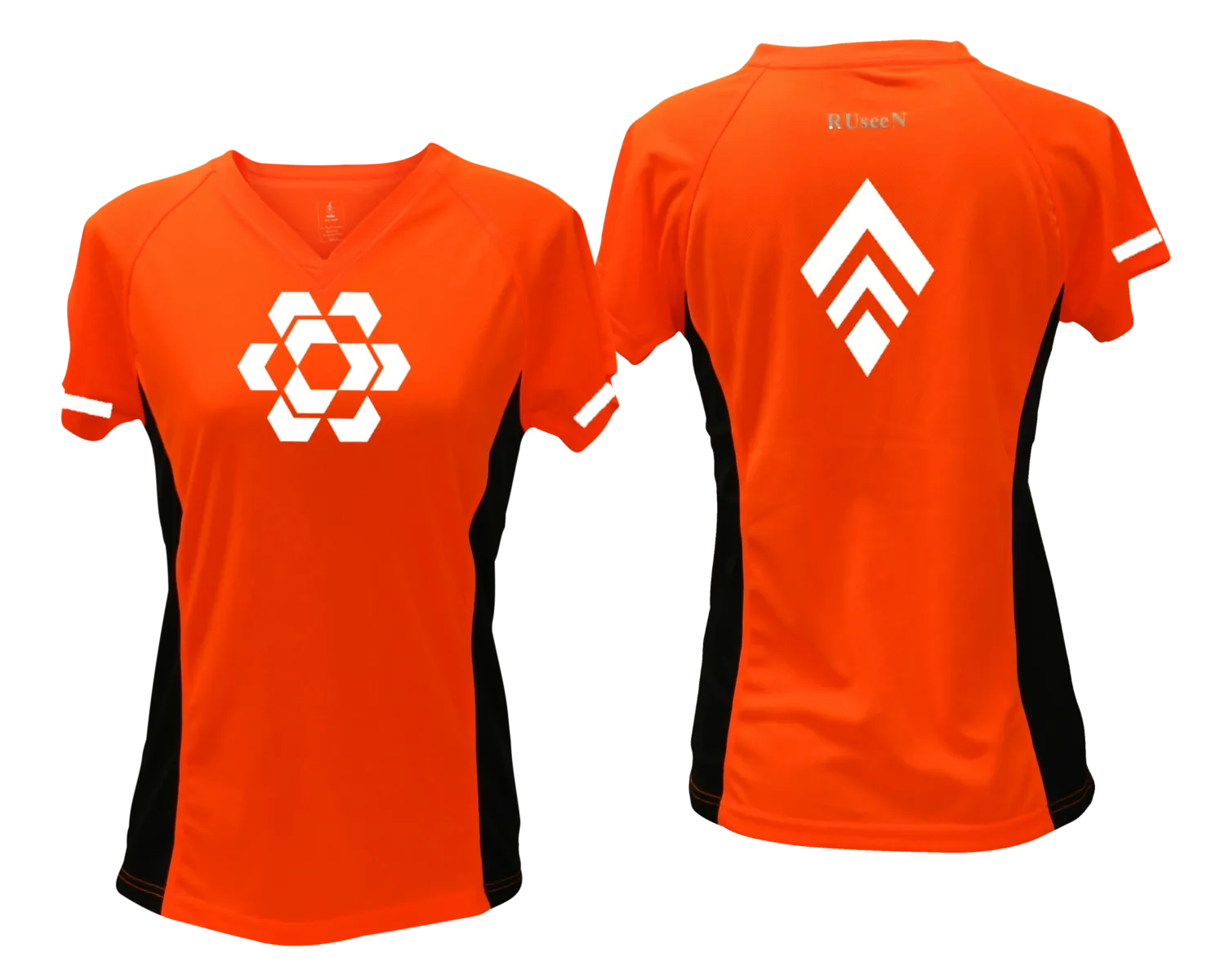 Women's Reflective Short Sleeve Shirt - Diamond Hexagon Combo