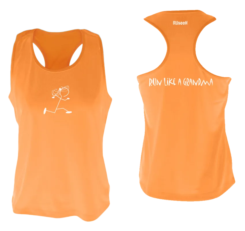 Women's Reflective Tank Top - Run Like a Grandma